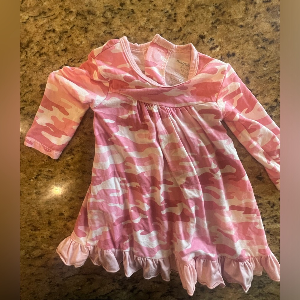 Magnetic Me Baby Girl Pink Camo Dress
